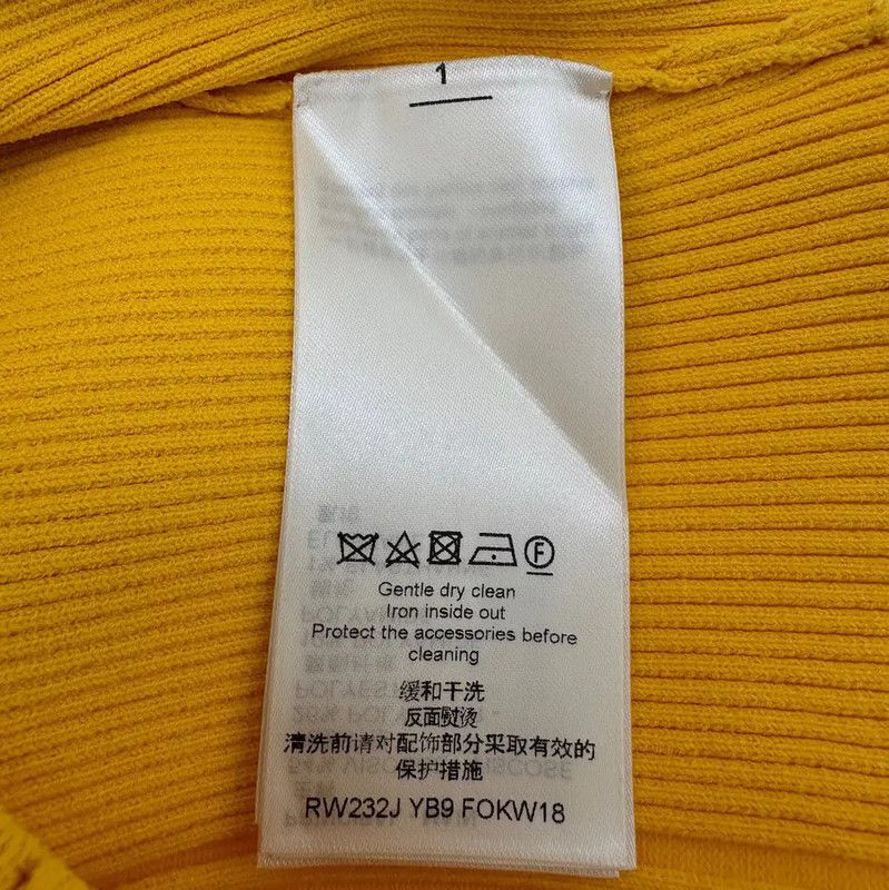 Louis Vuitton Louis Vuitton Yellow Knit Logo Top 0089 Size S / US 4 / IT 40 - 6 Thumbnail