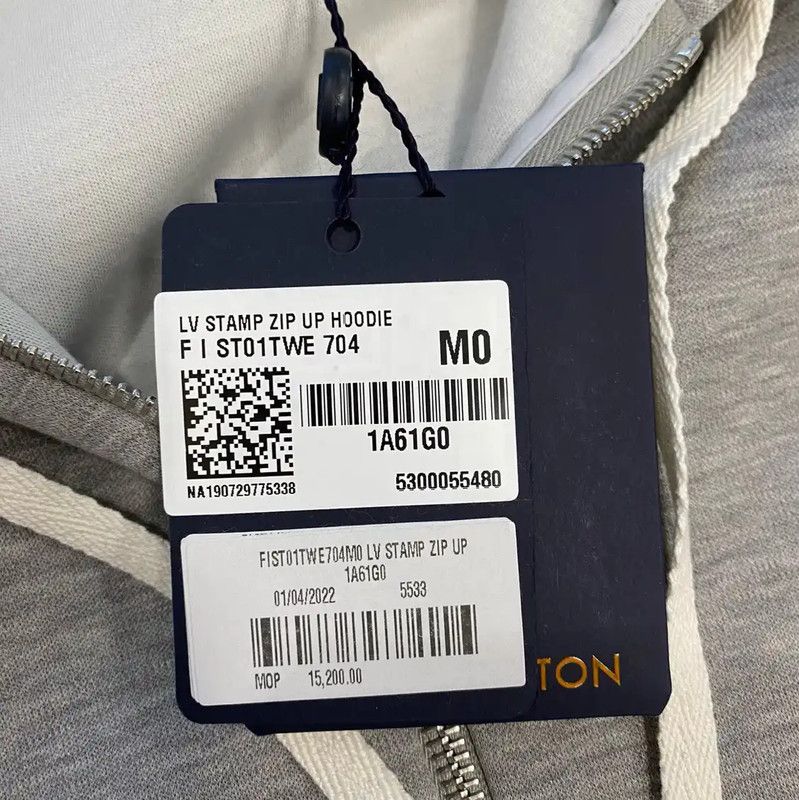 Louis Vuitton Louis Vuitton Gray Womens Hoodie with Logo Print 0089 Size M / US 6-8 / IT 42-44 - 5 Thumbnail