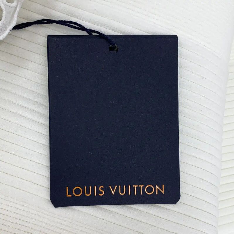Louis Vuitton Louis Vuitton Women's White Cotton Dress Size L 0089 Size L / US 10 / IT 46 - 7 Thumbnail