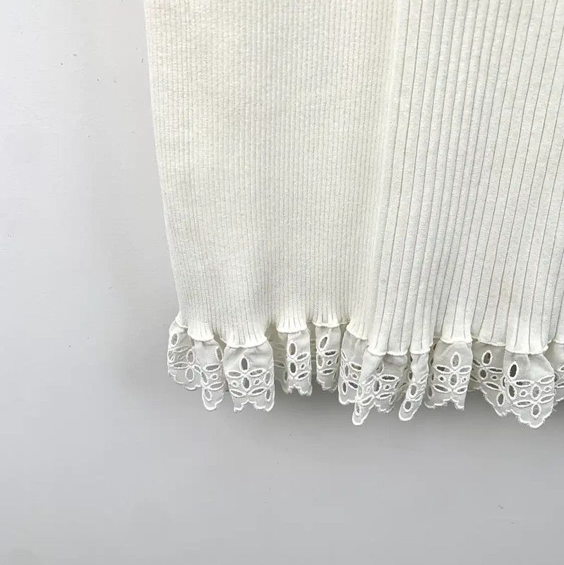 Louis Vuitton Louis Vuitton Women's White Cotton Dress Size L 0089 Size L / US 10 / IT 46 - 5 Thumbnail