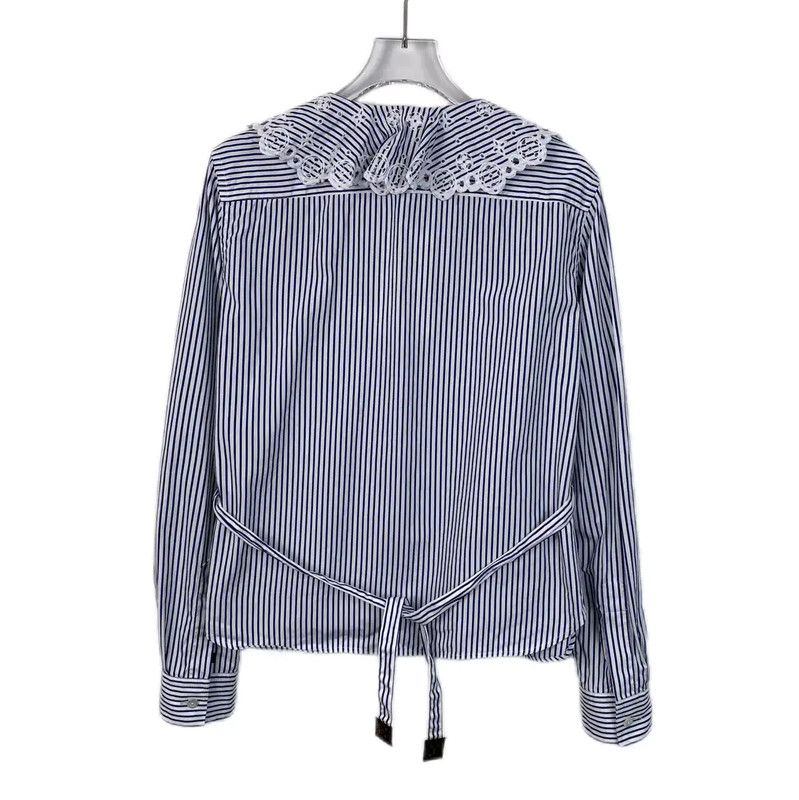 Louis Vuitton Louis Vuitton Blue Cotton Blouse for Women 0089 Size XS / US 0-2 / IT 36-38 - 2 Thumbnail