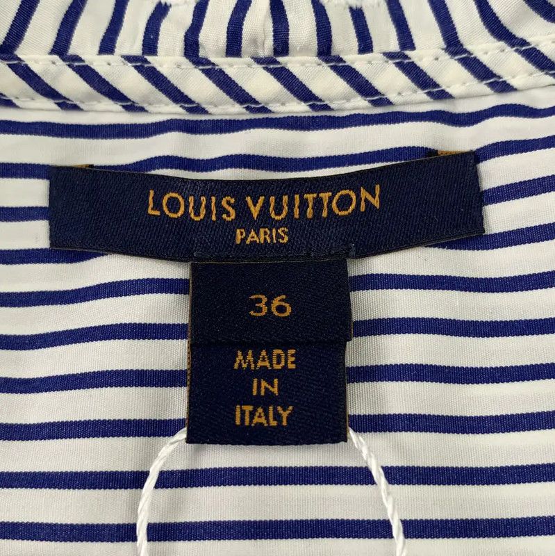 Louis Vuitton Louis Vuitton Blue Cotton Blouse for Women 0089 Size XS / US 0-2 / IT 36-38 - 5 Thumbnail
