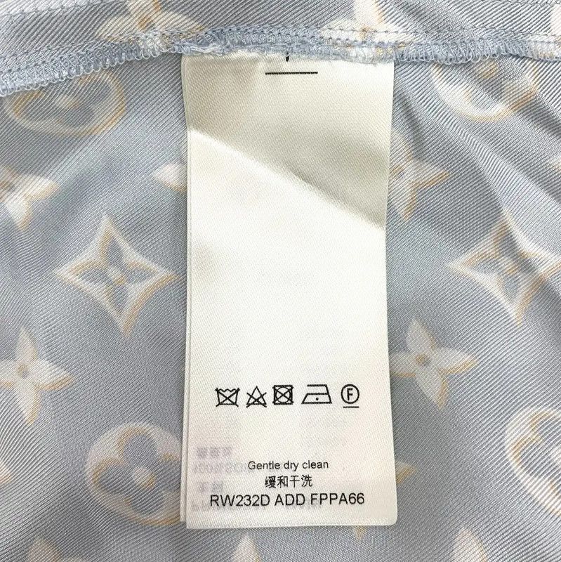 Louis Vuitton Louis Vuitton Light Blue Silk Women's Shorts 0089 Size 22" - 7 Thumbnail