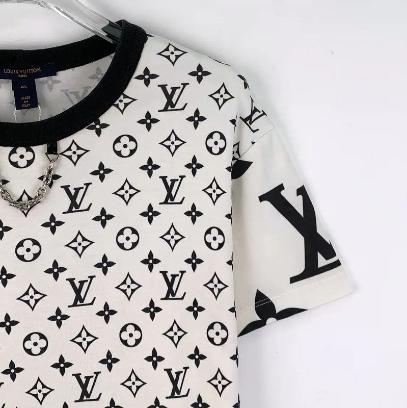 Louis Vuitton Louis Vuitton Women's White Cotton T-Shirt XS 0089 Size XS / US 0-2 / IT 36-38 - 3 Thumbnail