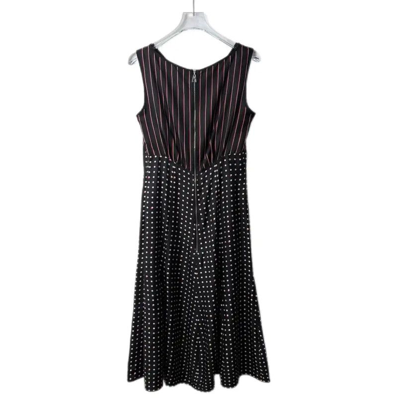 Louis Vuitton Louis Vuitton Black Cotton Blend Women's Dress 0089 Size M / US 6-8 / IT 42-44 - 2 Thumbnail