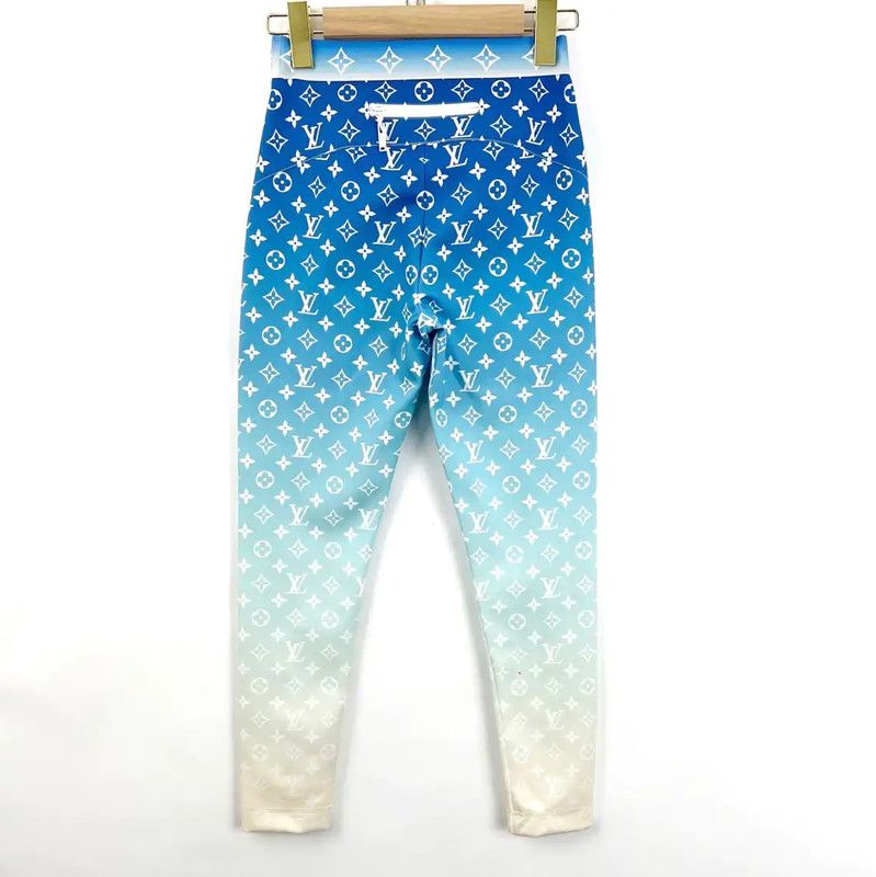 Louis Vuitton Louis Vuitton Light Blue Monogram Summer Pants 0089 Size 27" / US 4 / IT 40 - 2 Thumbnail