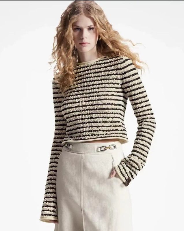 Louis Vuitton Louis Vuitton Women's Striped Knit Top Size S 0089 Size XS / US 0-2 / IT 36-38 - 9 Thumbnail