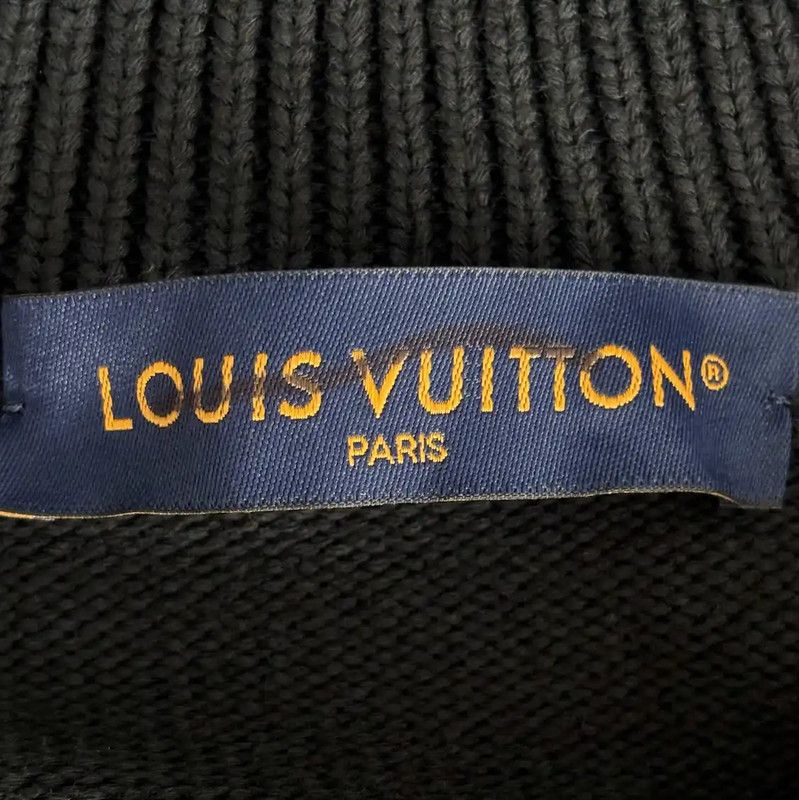 Louis Vuitton Louis Vuitton Black Cotton Blend Women's Hoodie 0089 Size S / US 4 / IT 40 - 4 Thumbnail