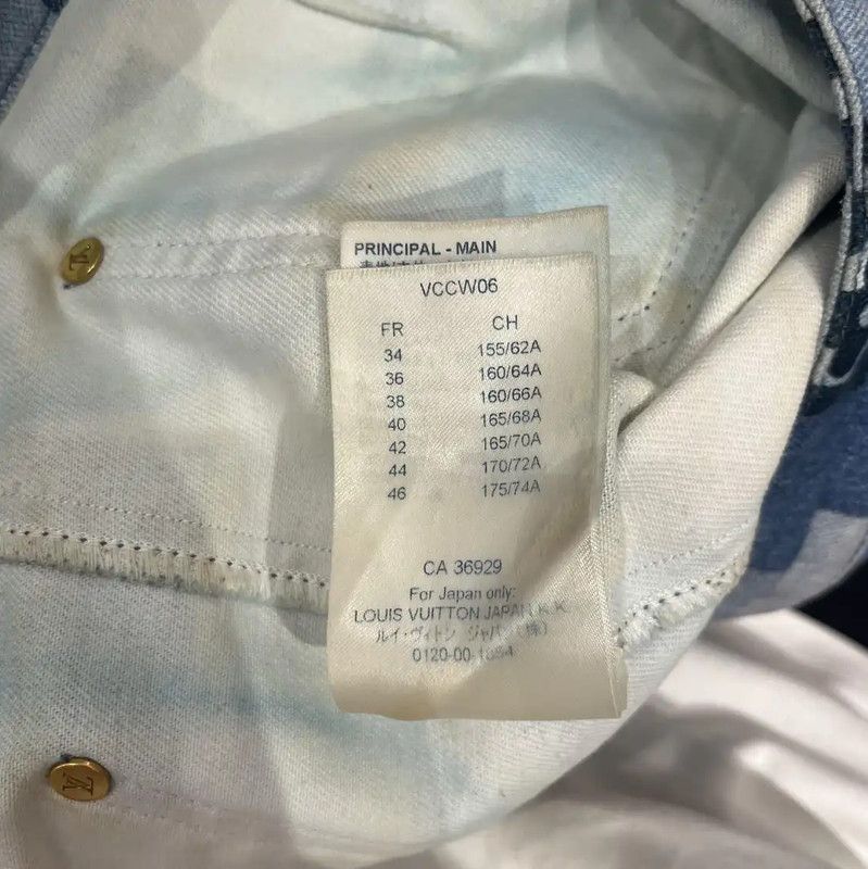Louis Vuitton Louis Vuitton Summer Blue Cotton Checkered Denim Pants 0089 Size 27" / US 4 / IT 40 - 4 Thumbnail