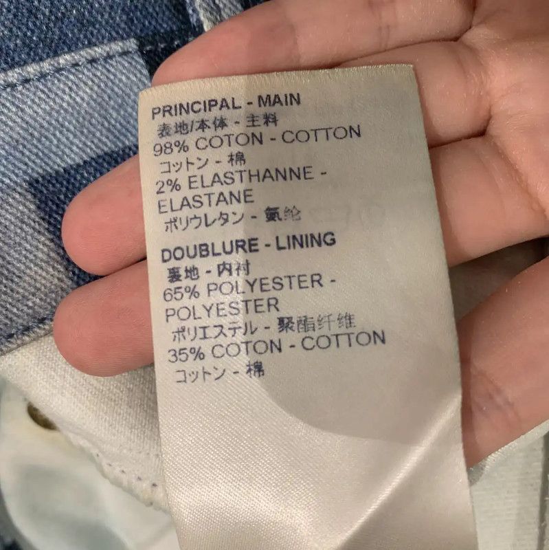 Louis Vuitton Louis Vuitton Summer Blue Cotton Checkered Denim Pants 0089 Size 27" / US 4 / IT 40 - 5 Thumbnail