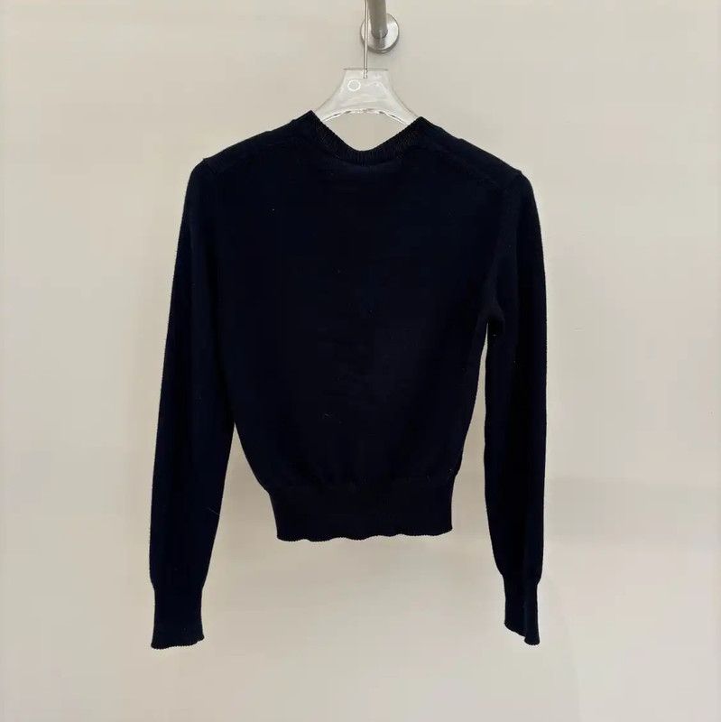 Louis Vuitton Louis Vuitton Black Knit Sweater with Logo 0089 Size XS / US 0-2 / IT 36-38 - 2 Thumbnail