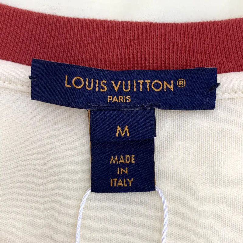 Louis Vuitton Louis Vuitton Beige Cotton Women's T-Shirt 0089 Size M / US 6-8 / IT 42-44 - 5 Thumbnail