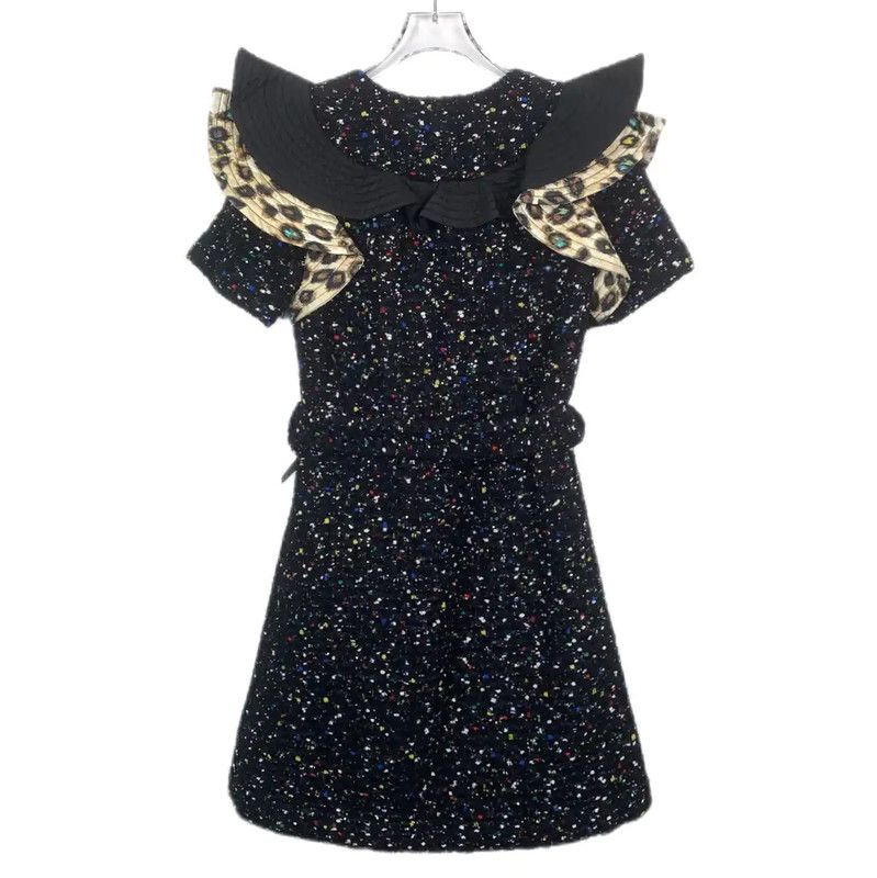 Louis Vuitton Louis Vuitton Black Cotton XXS Dress with Details 0089 Size XXS / US 00 / IT 34 - 2 Thumbnail