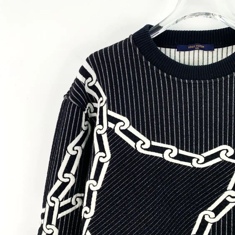 Louis Vuitton Louis Vuitton Black Cotton Knit Sweater 0089 Size S / US 4 / IT 40 - 3 Thumbnail