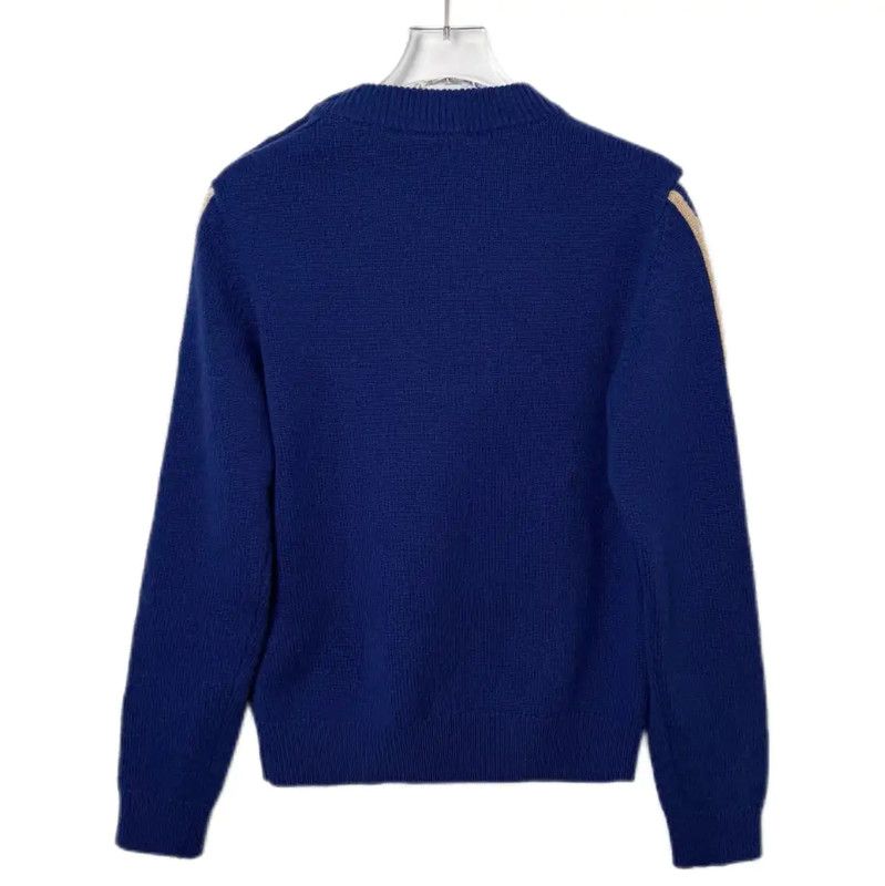 Louis Vuitton Louis Vuitton Blue Cotton Blend Women's Sweater 0089 Size XS / US 0-2 / IT 36-38 - 2 Thumbnail