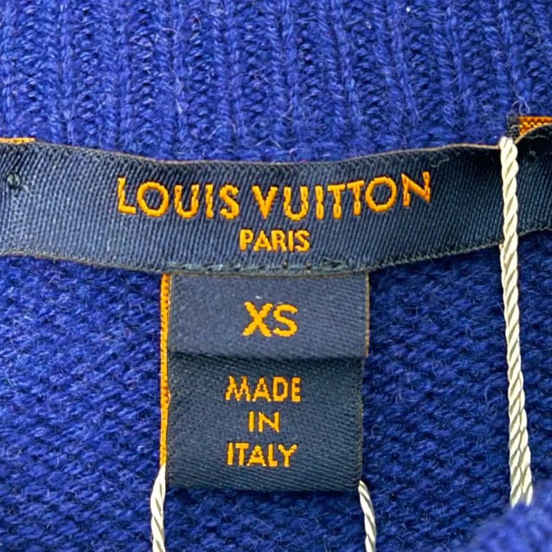 Louis Vuitton Louis Vuitton Blue Cotton Blend Women's Sweater 0089 Size XS / US 0-2 / IT 36-38 - 4 Thumbnail