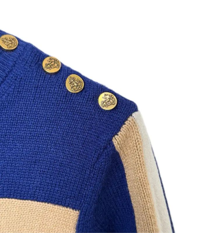 Louis Vuitton Louis Vuitton Blue Cotton Blend Women's Sweater 0089 Size XS / US 0-2 / IT 36-38 - 3 Thumbnail