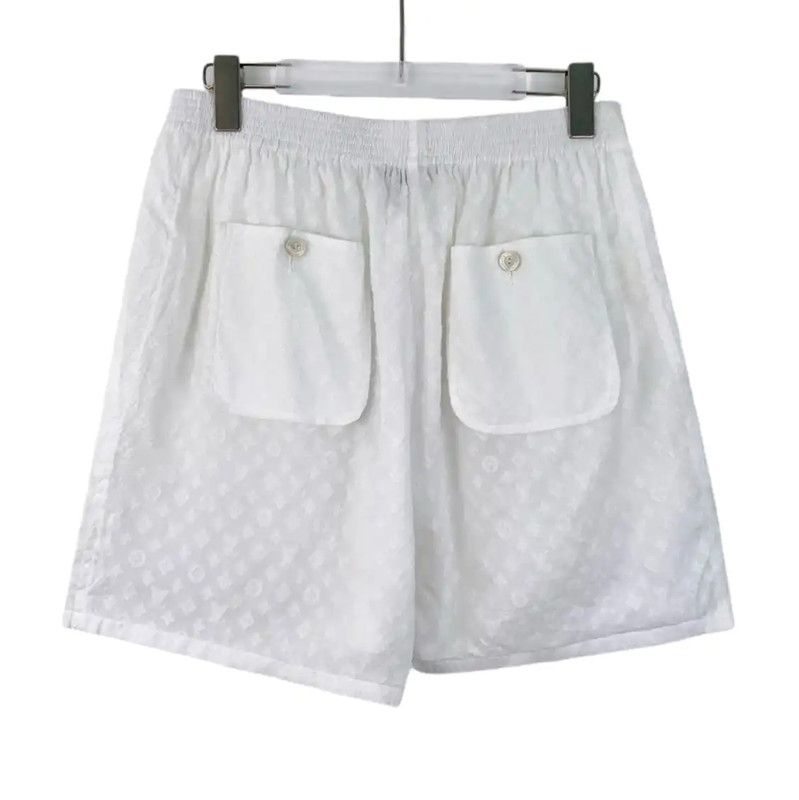 Louis Vuitton Louis Vuitton Women's Medium White Cotton Shorts 0089 Size 23" - 2 Thumbnail