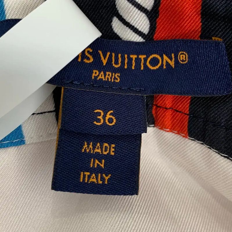 Louis Vuitton Louis Vuitton Color-Block Silk Satin Skirt 0089 Size 23" - 5 Thumbnail