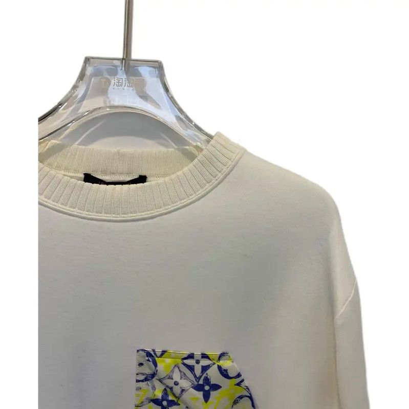 Louis Vuitton Louis Vuitton White Short Sleeve Sweatshirt 0089 Size S / US 4 / IT 40 - 4 Thumbnail