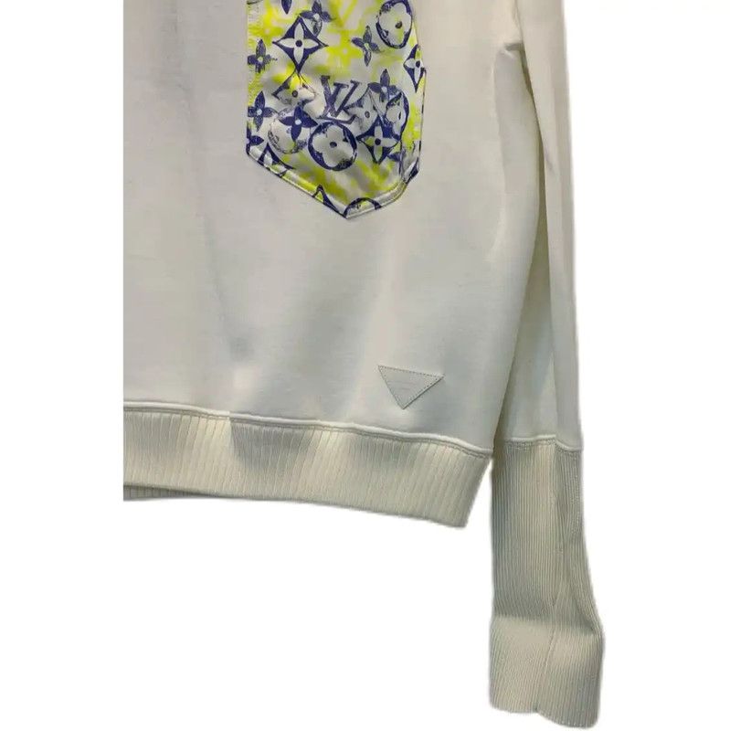 Louis Vuitton Louis Vuitton White Short Sleeve Sweatshirt 0089 Size S / US 4 / IT 40 - 3 Thumbnail