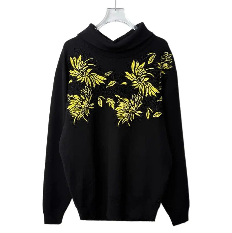 Louis Vuitton Louis Vuitton Black Cotton Blend Cardigan for Women 0089 Size L / US 10 / IT 46 - 2 Thumbnail