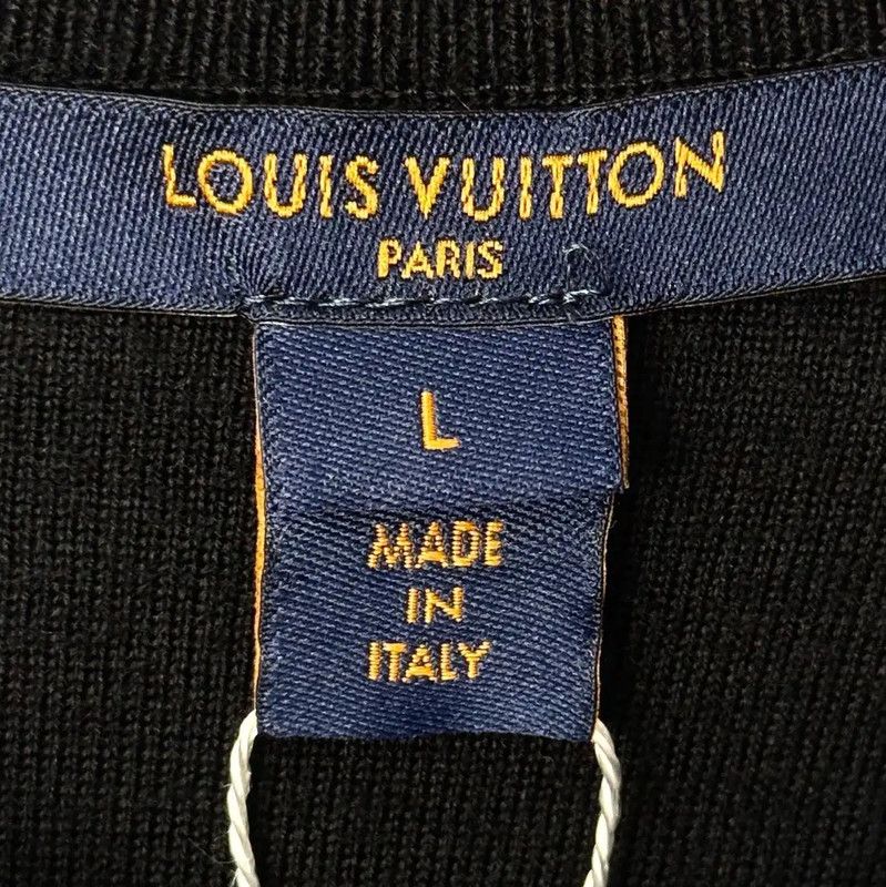 Louis Vuitton Louis Vuitton Black Cotton Blend Cardigan for Women 0089 Size L / US 10 / IT 46 - 4 Thumbnail