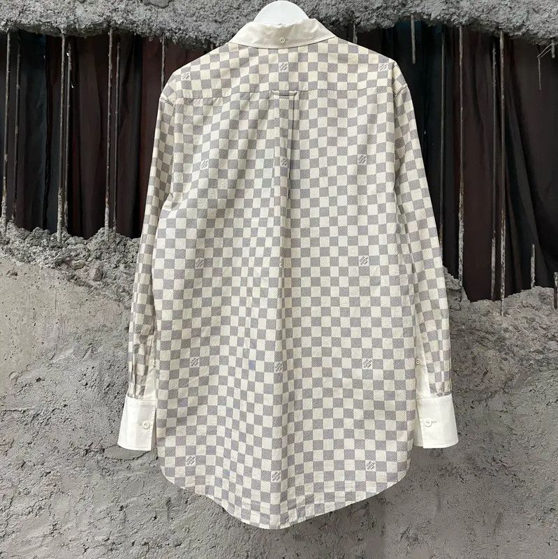 Louis Vuitton Louis Vuitton Long Sleeve Checkered Cotton Shirt 0089 Size ONE SIZE - 2 Thumbnail