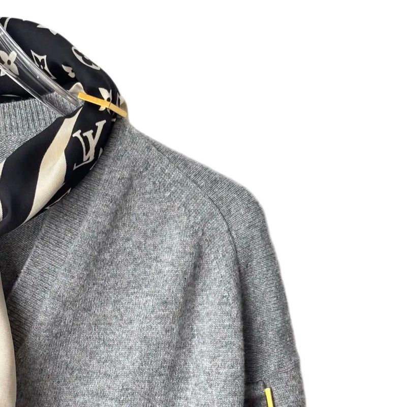 Louis Vuitton Louis Vuitton Grey Cotton Blend Women's Sweater 0089 Size S / US 4 / IT 40 - 3 Thumbnail