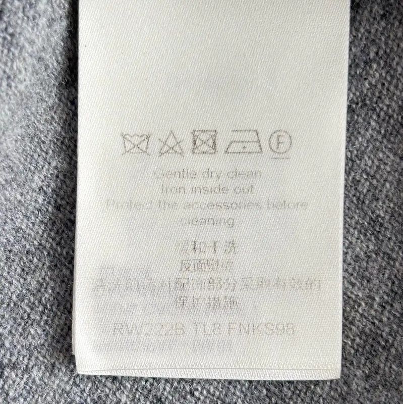 Louis Vuitton Louis Vuitton Grey Cotton Blend Women's Sweater 0089 Size S / US 4 / IT 40 - 5 Thumbnail