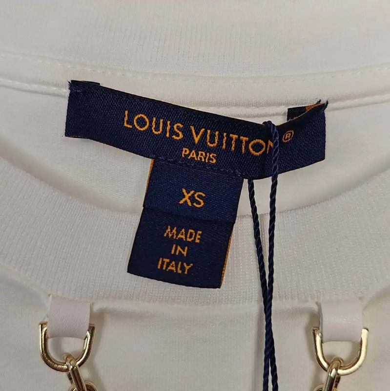 Louis Vuitton Louis Vuitton White Cotton T-Shirt for Women 0089 Size XS / US 0-2 / IT 36-38 - 5 Thumbnail