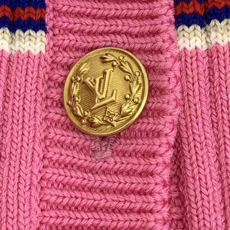 Louis Vuitton Louis Vuitton Pink Wool Cardigan for Women 0089 Size M / US 6-8 / IT 42-44 - 5 Thumbnail