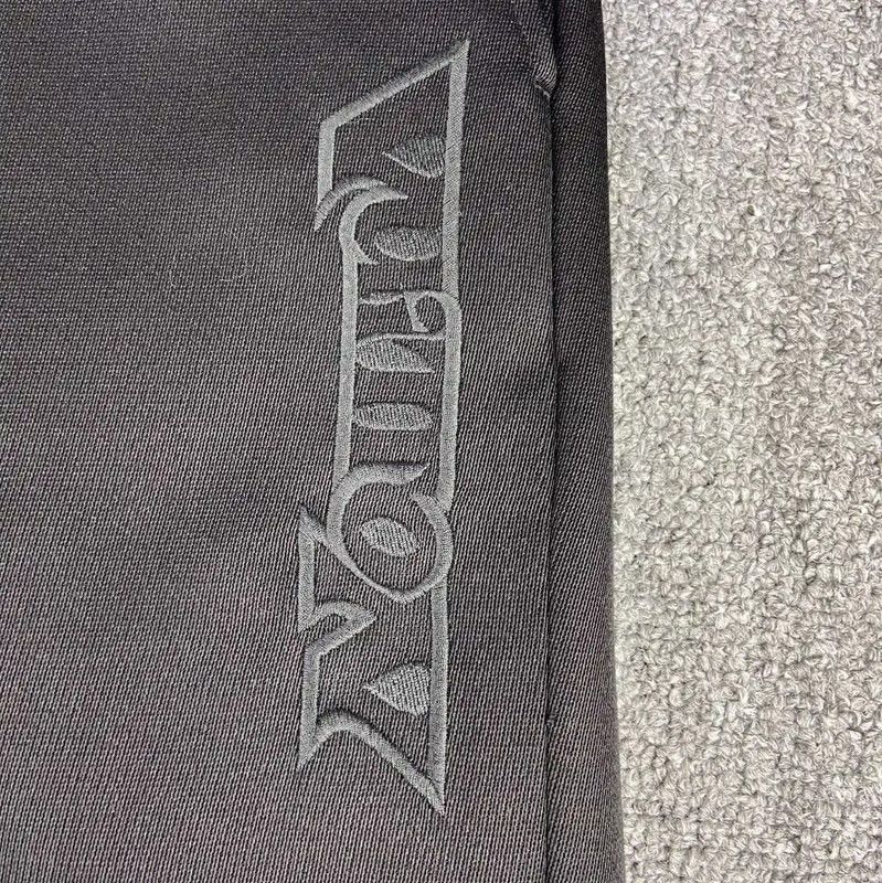 Louis Vuitton Louis Vuitton Black Cotton Casual Pants for Women 0089 Size 23" - 3 Thumbnail