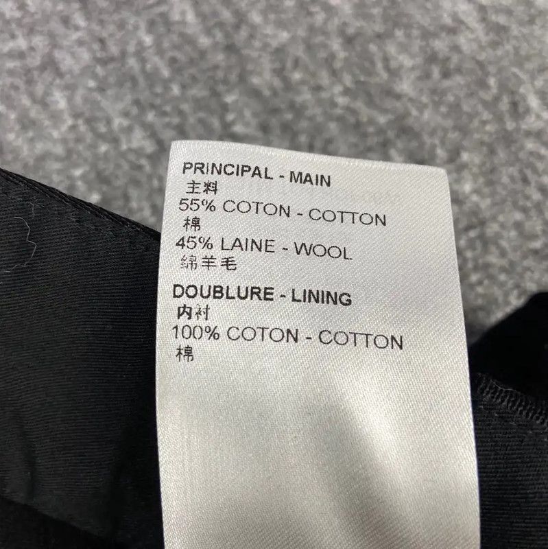 Louis Vuitton Louis Vuitton Black Cotton Casual Pants for Women 0089 Size 23" - 6 Thumbnail