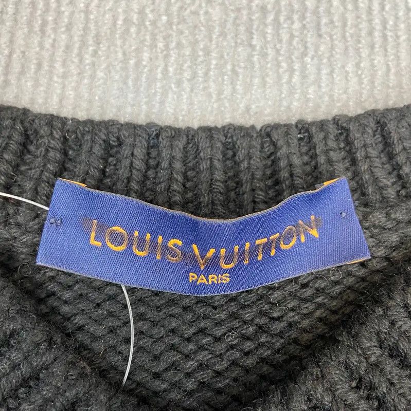 Louis Vuitton Louis Vuitton Black Wool Women's Knit Sweater 0089 Size S / US 4 / IT 40 - 4 Thumbnail
