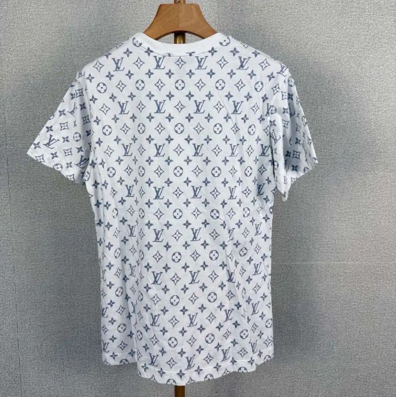 Louis Vuitton Louis Vuitton White Cotton Summer T-Shirt 0089 Size L / US 10 / IT 46 - 2 Thumbnail