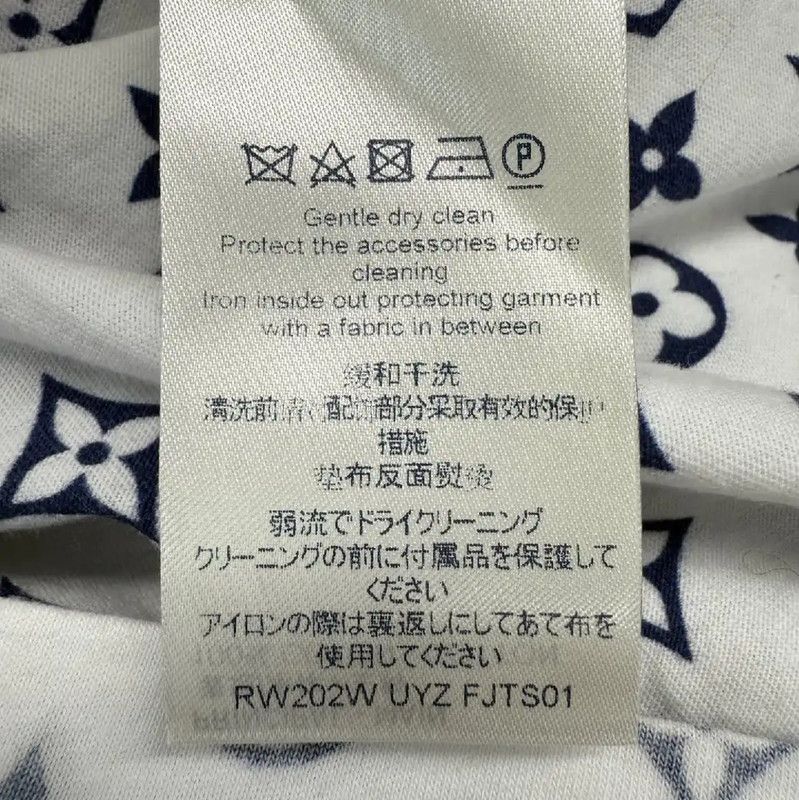 Louis Vuitton Louis Vuitton White Cotton Summer T-Shirt 0089 Size L / US 10 / IT 46 - 3 Thumbnail