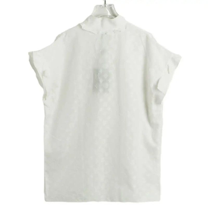 Louis Vuitton Louis Vuitton Women's White Cotton T-Shirt 0089 Size M / US 6-8 / IT 42-44 - 2 Thumbnail