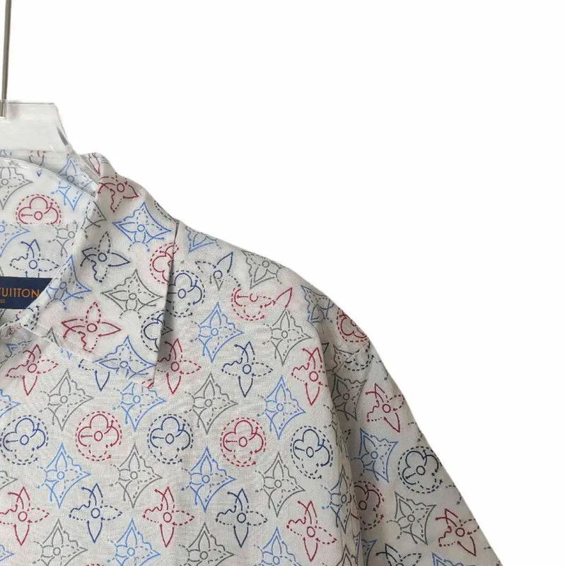 Louis Vuitton Louis Vuitton Women's Cotton Shirt with Pattern 0089 Size L / US 10 / IT 46 - 3 Thumbnail