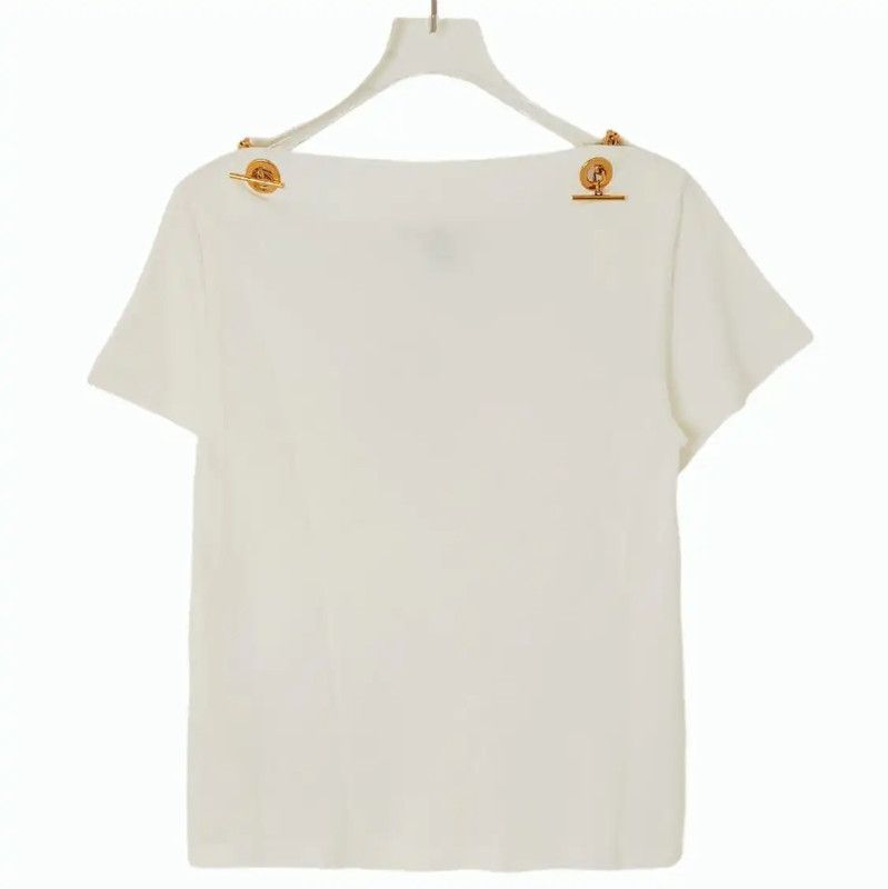 Louis Vuitton Louis Vuitton Women's XS White Cotton T-Shirt 0089 Size XS / US 0-2 / IT 36-38 - 2 Thumbnail