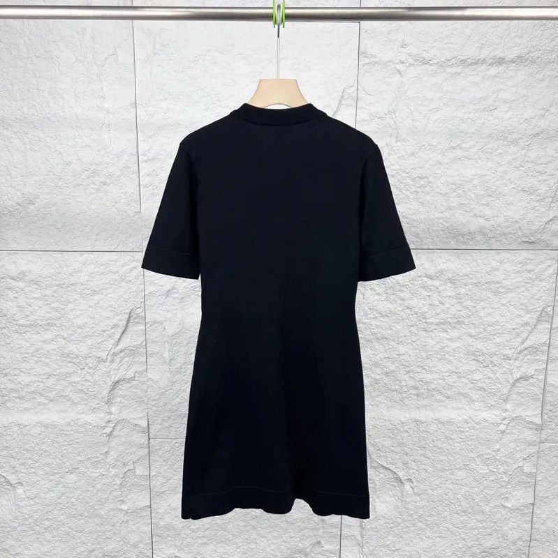 Louis Vuitton Louis Vuitton Black Cotton Dress Size S 0089 Size S / US 4 / IT 40 - 2 Thumbnail