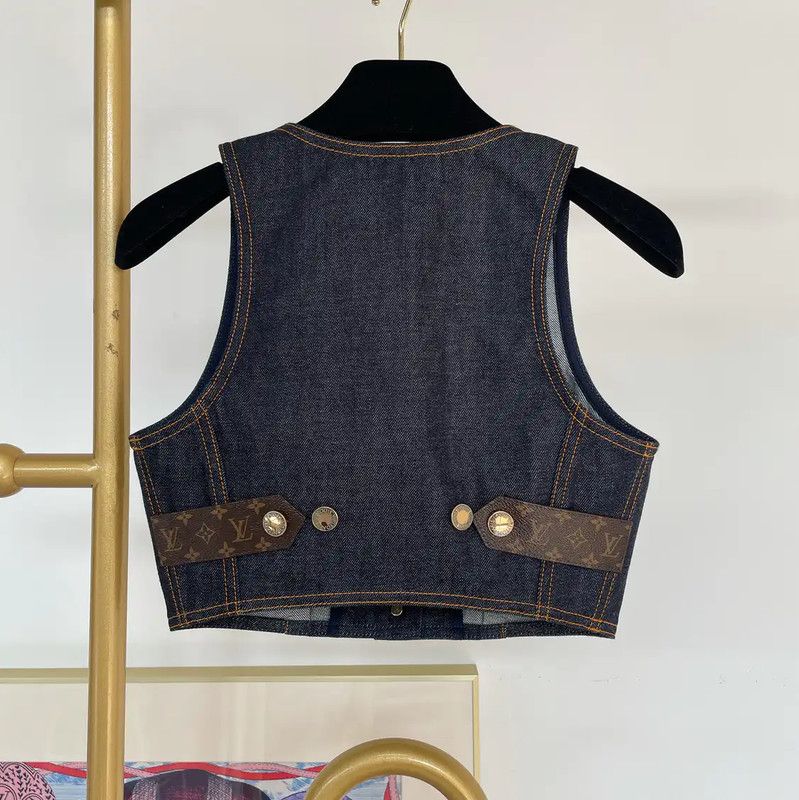 Louis Vuitton Louis Vuitton Summer Blue Denim Vest 0089 Size XS / US 0-2 / IT 36-38 - 2 Thumbnail