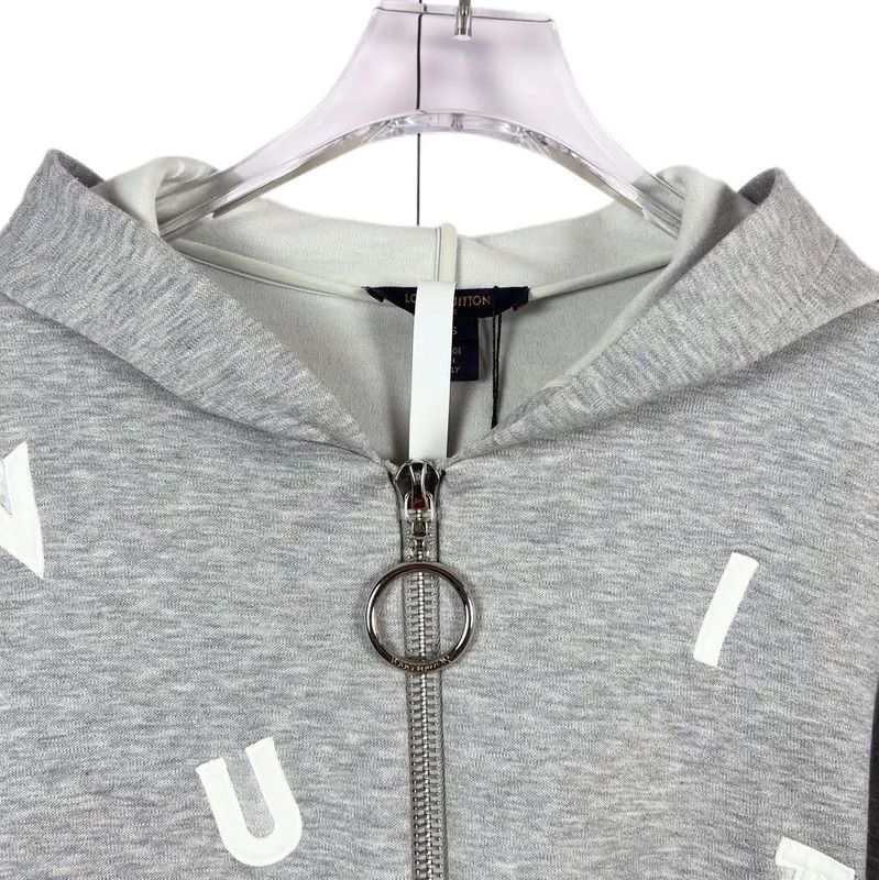 Louis Vuitton Louis Vuitton Gray Cotton Long Sleeve Hoodie 0089 Size XS / US 0-2 / IT 36-38 - 3 Thumbnail