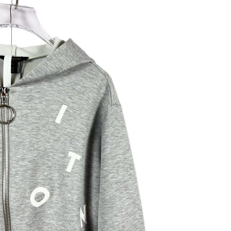 Louis Vuitton Louis Vuitton Gray Cotton Long Sleeve Hoodie 0089 Size XS / US 0-2 / IT 36-38 - 4 Thumbnail
