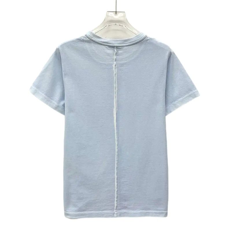 Louis Vuitton Louis Vuitton Light Blue Cotton Women's T-Shirt 0089 Size S / US 4 / IT 40 - 2 Thumbnail