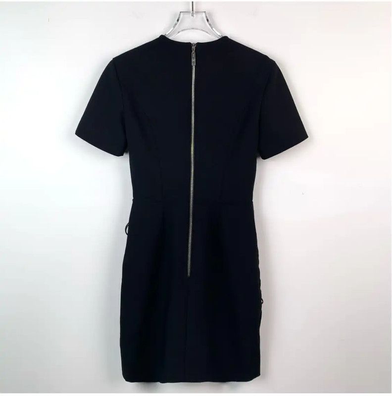 Louis Vuitton Louis Vuitton Black Short Sleeve Dress for Women 0089 Size XXS / US 00 / IT 34 - 2 Thumbnail