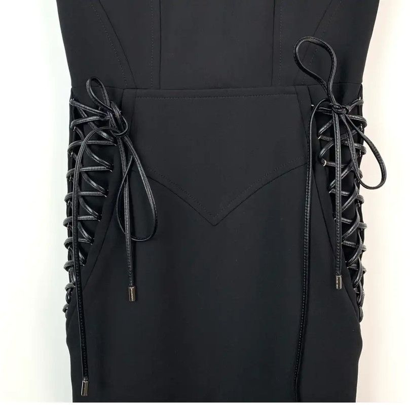 Louis Vuitton Louis Vuitton Black Short Sleeve Dress for Women 0089 Size XXS / US 00 / IT 34 - 4 Thumbnail