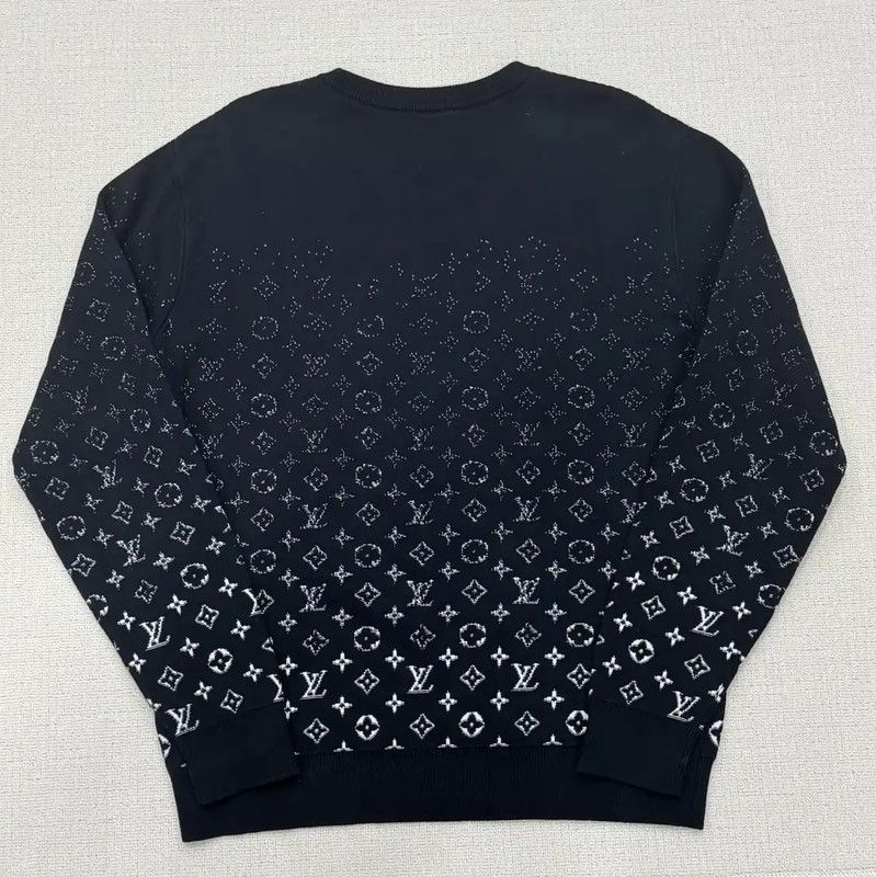 Louis Vuitton Louis Vuitton Black Printed Long Sleeve Sweatshirt 0089 Size M / US 6-8 / IT 42-44 - 2 Thumbnail