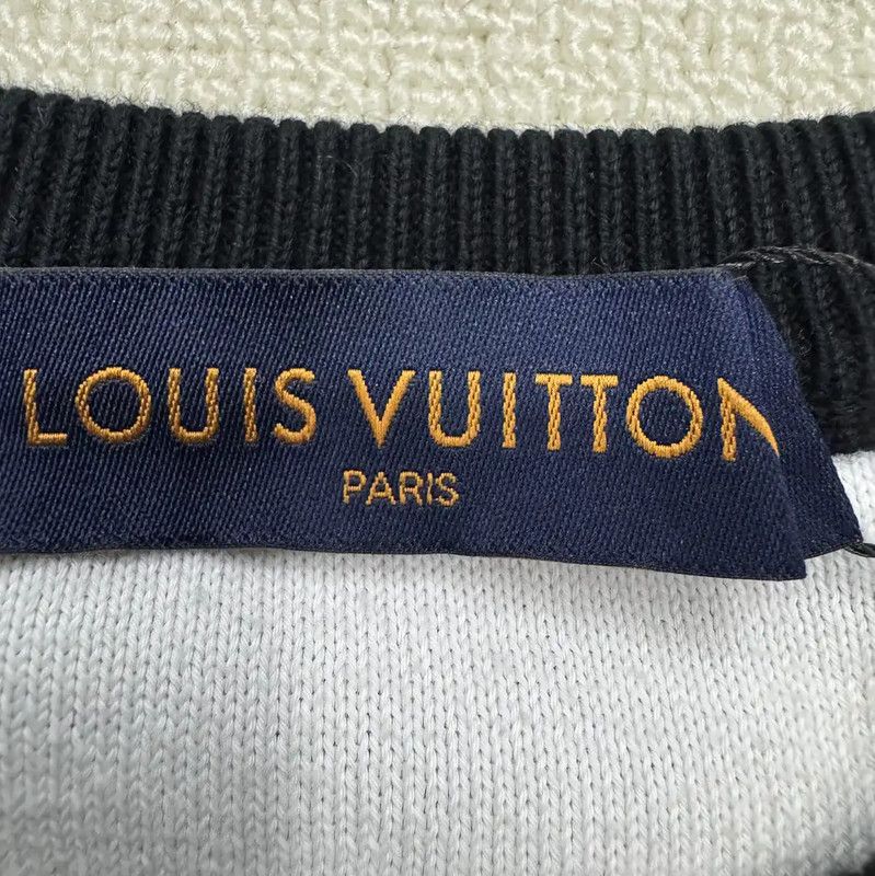 Louis Vuitton Louis Vuitton Black Printed Long Sleeve Sweatshirt 0089 Size M / US 6-8 / IT 42-44 - 3 Thumbnail