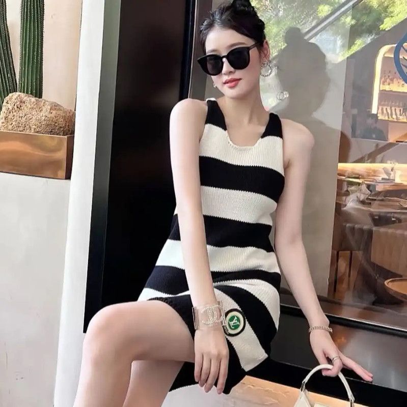 Louis Vuitton Louis Vuitton Colorblock Cotton Dress for Women 0089 Size M / US 6-8 / IT 42-44 - 7 Thumbnail